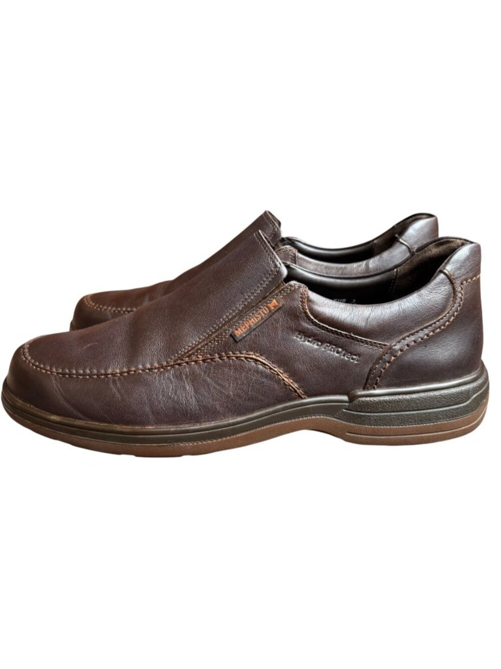 Mephisto Shoes Mens 9.5 Davy Slip-On Loafer Brown Leather Air Jet Hydro Protect